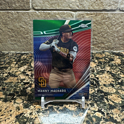 Topps Chrome Rivals Manny Machado Aqua Insert Card #RVA-3 Padres 15/99