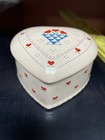 A Vintage “ Hartstone Provincial Posy Heart Shaped Trinket Box With Cover “. — photo 1