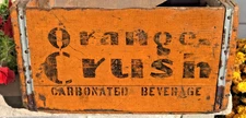 Vintage 1930's Orange Crush Wood Soda Crate Pop Advertising KEWAUNEE WI INSERTS