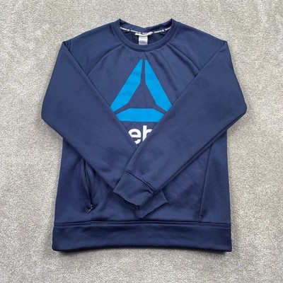 Reebok Boys Navy Blue Graphic Logo Fleece Sweatshirt XL 14/16 REB233FC02