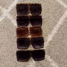 Lot Of 5 Womens Chic Designer Fashion Luxury Oversize Sunglasses