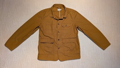 Flint and Tinder Men's Halley Stevenson Cotton Dry Wax Trucker Jacket, Dark Tan