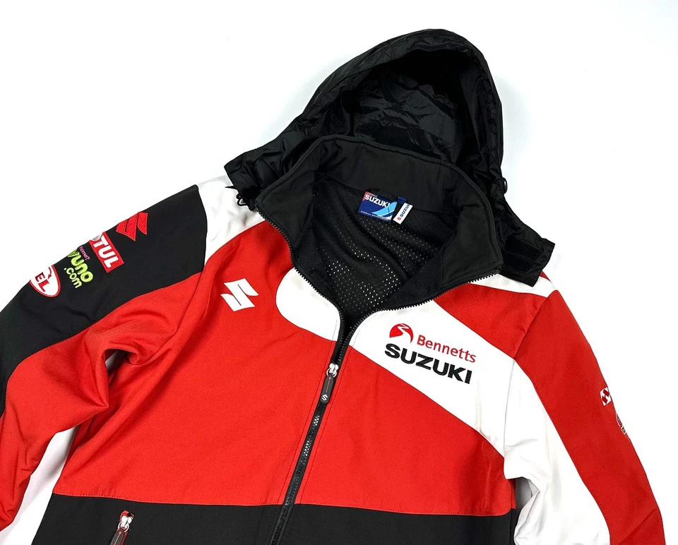 Chaqueta Softshell Negra Patrocinada por Carreras con Logotipo SUZUKI Equipo De Colección Para Hombre Talla XL Foto 4 de 4