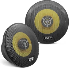 Pyle Car Three Way Speaker System - Pro 6.5 Inch 280 Watt 4 Ohm Yellow/Black 