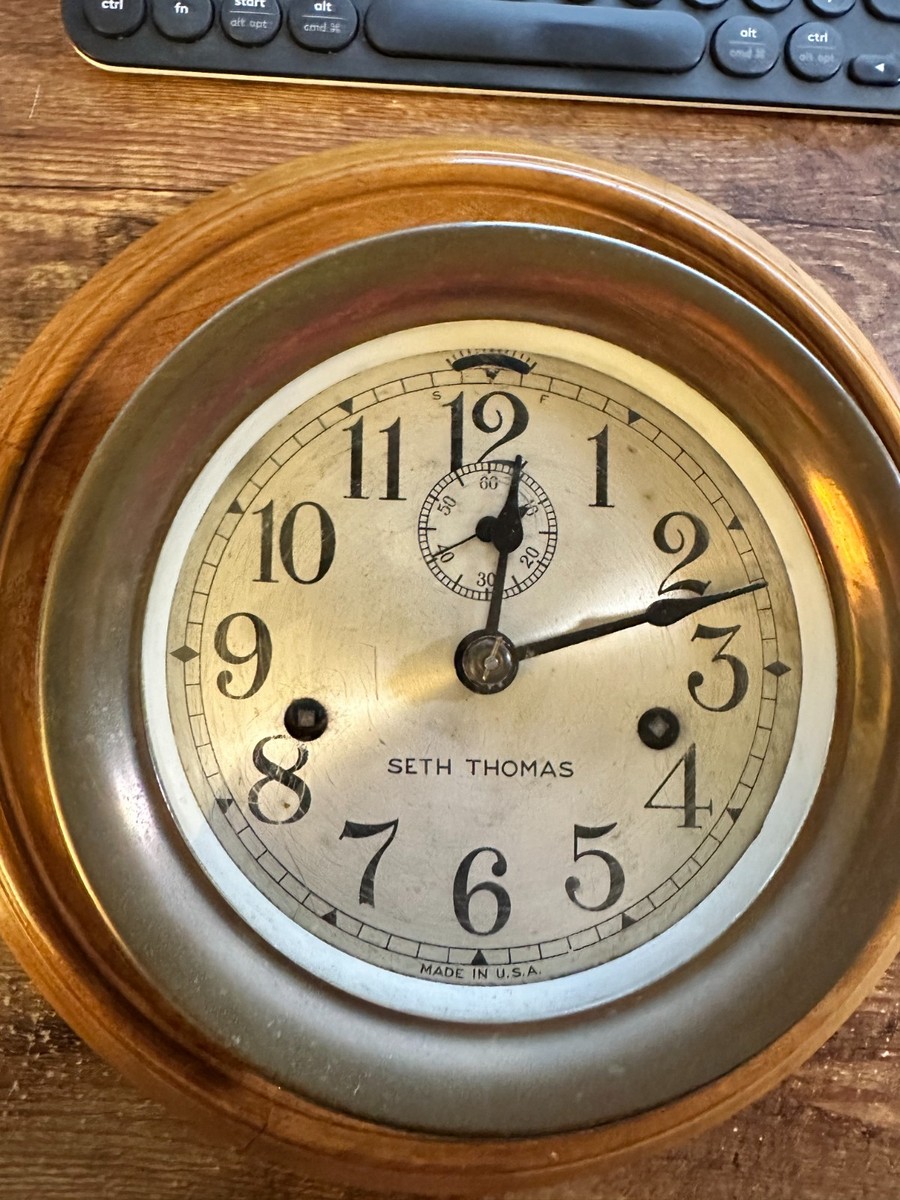 1940’s Seth Thomas U.S. NAVY デッキクロック 時計 Vintage SETH THOMAS WWll Navy Ships Deck Clock (C4D4) | eBay