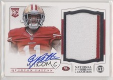 2013 National Treasures Rookie Signature Materials 45/99 Quinton Patton Auto x5u