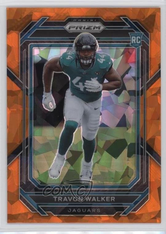 2022 Panini Prizm Rookies Orange Ice Prizm Travon Walker #339 Rookie RC