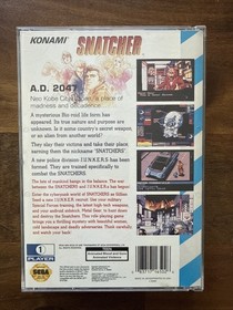 Extremely RARE Vintage Snatcher Sega CD Video Game Complete