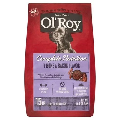 Ol' Roy Complete Nutrition T-Bone & Bacon Flavor Dry Dog Food, 15 lbs..