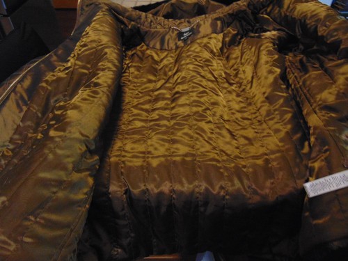 DENNIS BASSO WOMENS QUILTED NYLON BLEND COPPER BROWN SHINY PARKA COAT JACKET~3X - Picture 12 of 13
