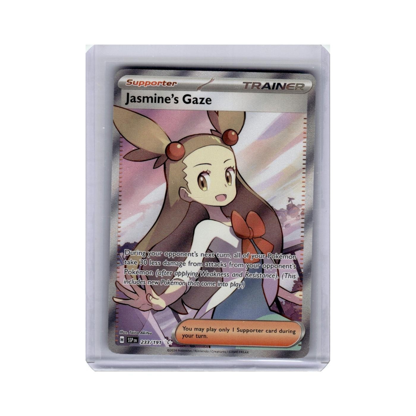 Jasmine's Gaze 2024 Pokemon Scarlet Violet Series Surging Sparks #233 Holo NM
