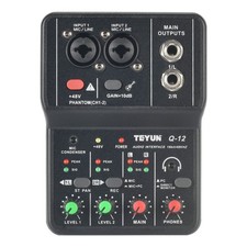 Q12 Computer Recording Sound Card 16Bit/48KHZ Portable Sound Card Mixer9829