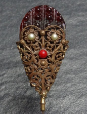 Hutnadel antik lang Art Deco Jugendstil Vintage Sammlungsauflösung Gablonz ? #28