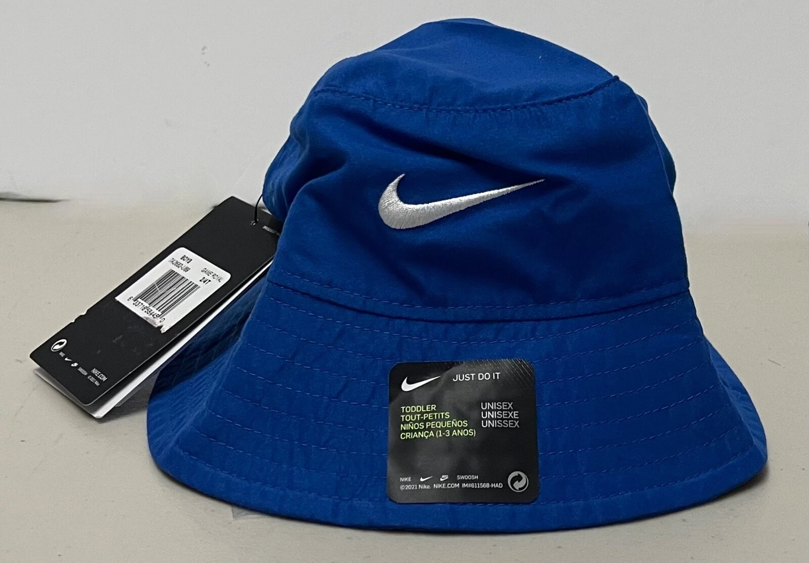 NIKE TODDLER BUCKET HAT, UPF40+, SIZE 2/4T, GAME ROYAL 7A2682-U89
Opens in a new window or tab