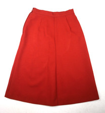 VINTAGE 1970s 70s WOMEN'S ORANGE A-LINE MIDI SKIRT