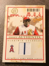 2005  Vladimir Guerrero FLEER Authentix GU jersey card - Hall of Fame 2018