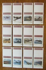 AIRPLANE COMPLETE SET OF 12 MATCHBOX COVERS FROM BELGIUM -E20