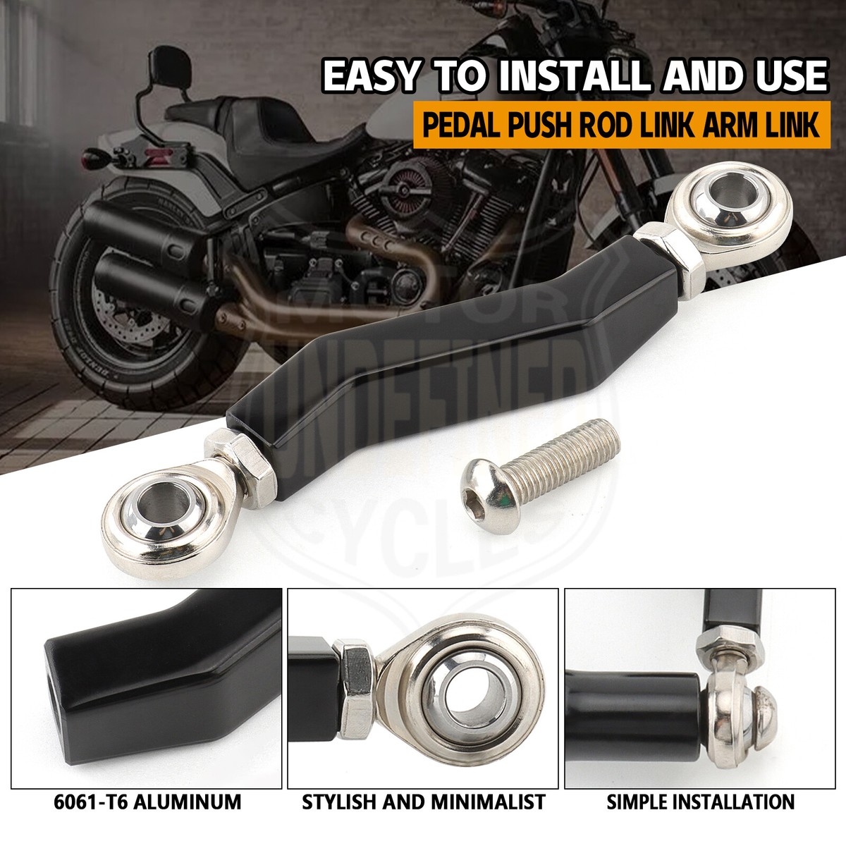 新品 本革 Linhof リンホフ M679用 交換用広角蛇腹 Midcontrol Brake Shift Lever Linkage Pushrod For Harley Softail
