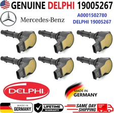 GENUINE Delphi x6 Ignition Coils For 2005-2014 Mercedes-Benz V6 V8, A0001502780