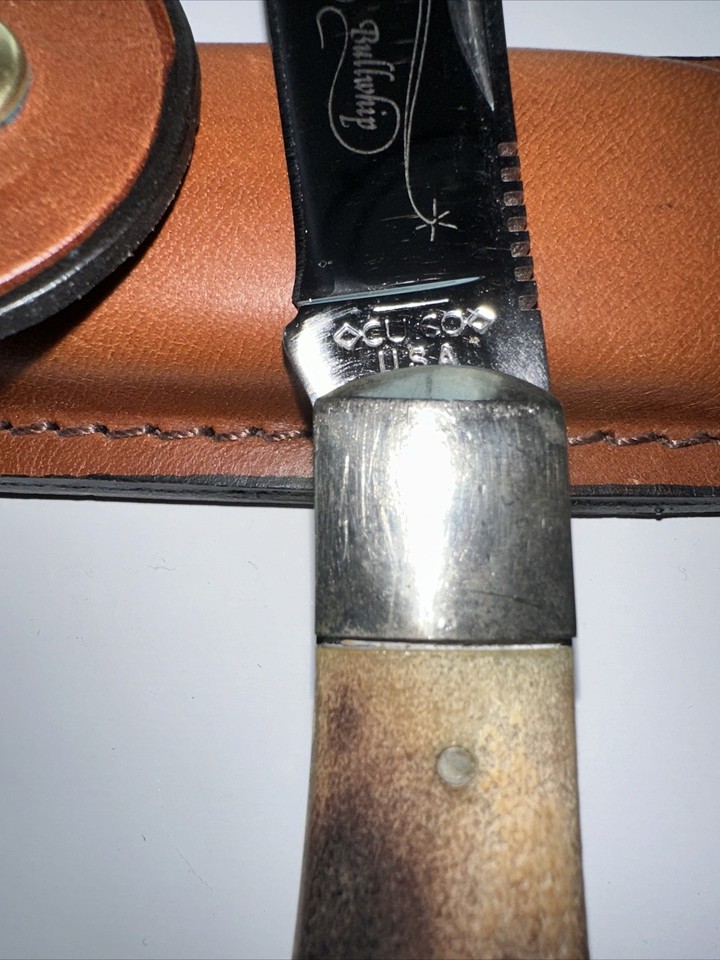 CUTCO BULLWHIP 1882 STAG FOLDING HUNTING KNIFE! eBay