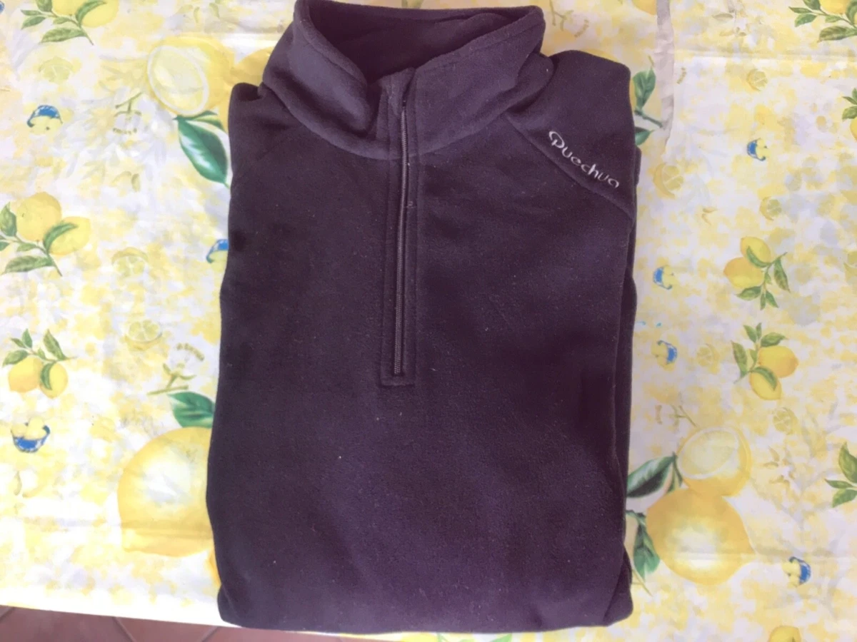 Quechua Men s Black Fleece Sweatshirt Size XL Stratermic