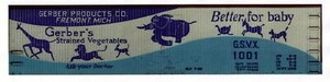 Gerber Baby Food, N scale printed 40' boxcar reefer sides in blue