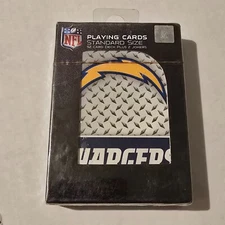 Official NFL Diamond Plate Playing Cards Poker LOS ANGELES CHARGERS New Sealed