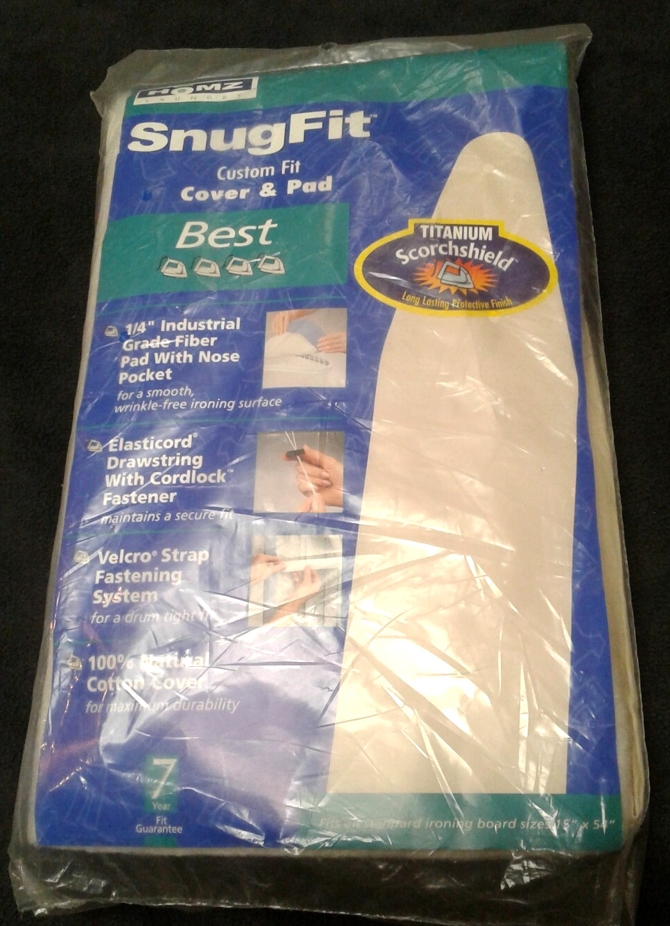 Ing Board 100% Cotton Cover W/ Titanium Scorch Shield + Pad