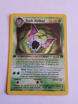 DARK GOLBAT 6/82 1st Edition Holo Rare Team Rocket Pokemon Card Near Mint |  eBay