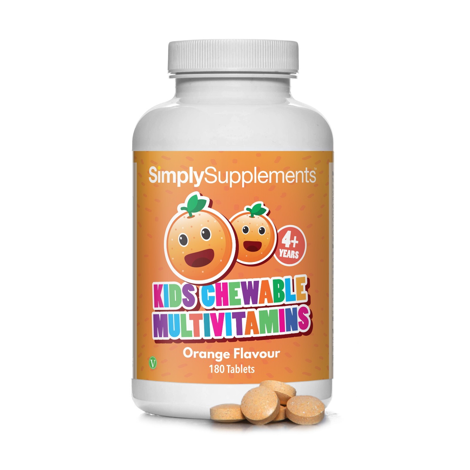 Multivitaminas Masticables para Niños - 180 Comprimidos - SimplySupplements