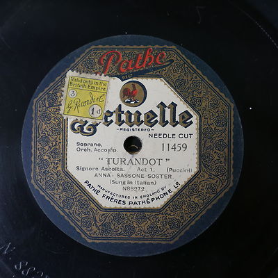 78rpm ANNA SASSONE-SOSTER signore ascolta / tu che digel sei cinta , PATHE