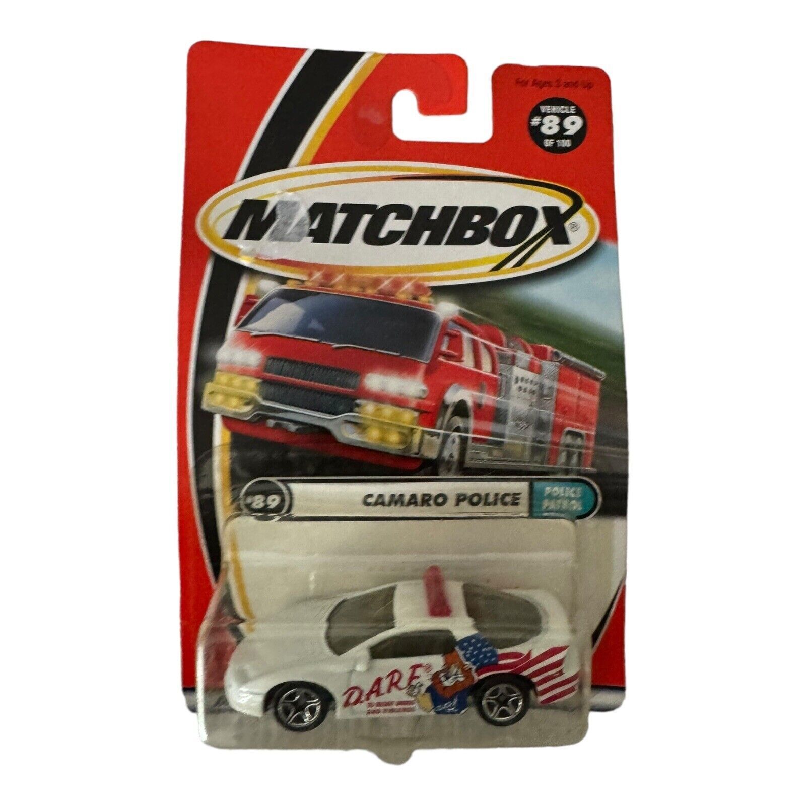 2000 Matchbox Camaro Police Patrol #89 DARE Lion