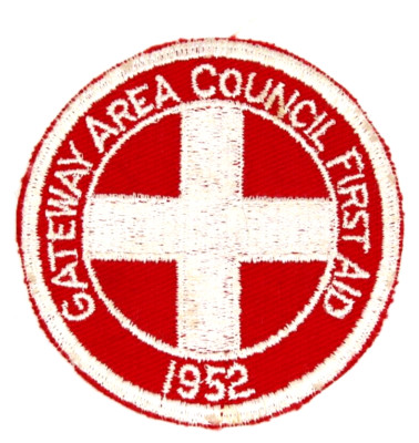 1952 First Aid Gateway Area Council Patch Boy Scouts BSA Wisconsin WI