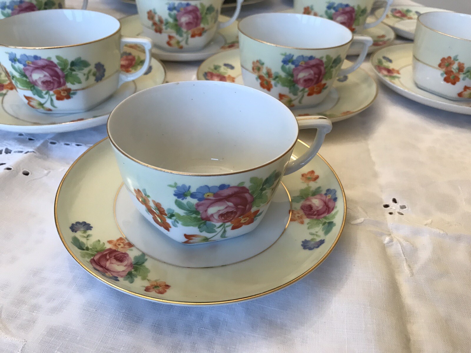 Vintage TK ThunyBohemia Czechoslovakia China Lexington Yellow Floral