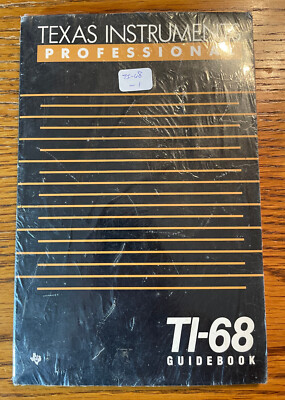 Vintage Texas Instruments TI-68 Scientific Calculator MANUAL (1) - NEW & SEALED!