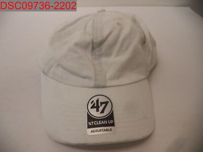 Stain '47 Brand Unisex Adult White Classic Clean Up Cap, Adjustable 190182724068