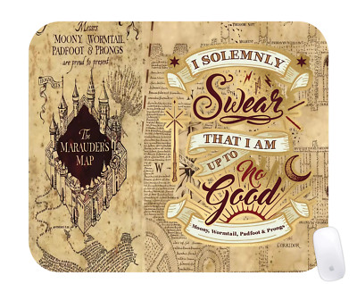 Custom Mouse Pad Personalized Photo Office Desk Solemnly Swear Harry Potter Map