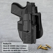 G43 MOS Holster Fit Glock 43 43X 48 g43x Mos g48 Mos g43 Mos 9mm Holder OWB