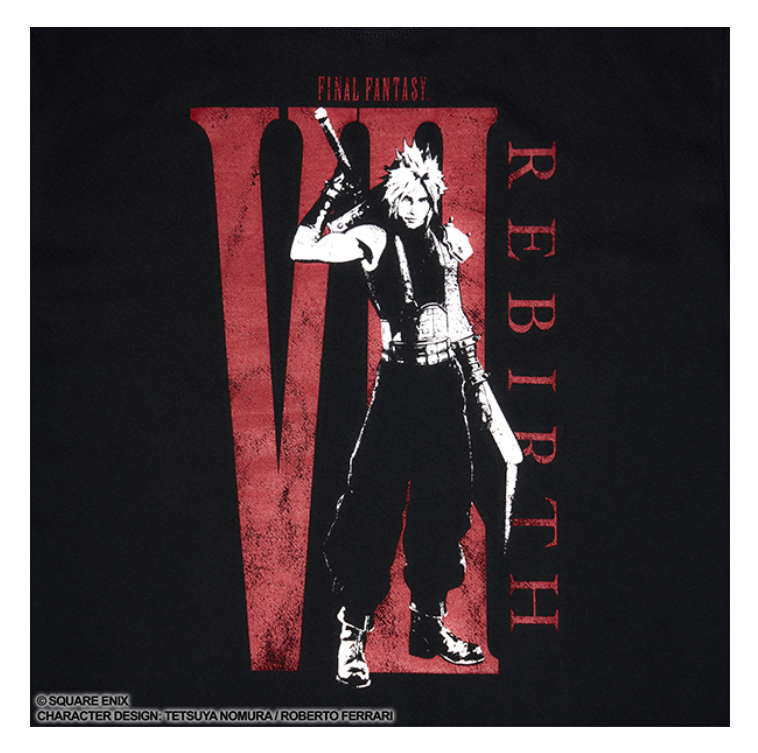 TGS2024 googleブースのFFⅦ ドット絵クラウドTシャツ：非売品 公式