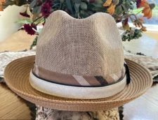 STACY ADAMS MENS PORK PIE FEDORA HAT * XL * NEW PANAMA STYLE TOYO STRAW SUN UPF