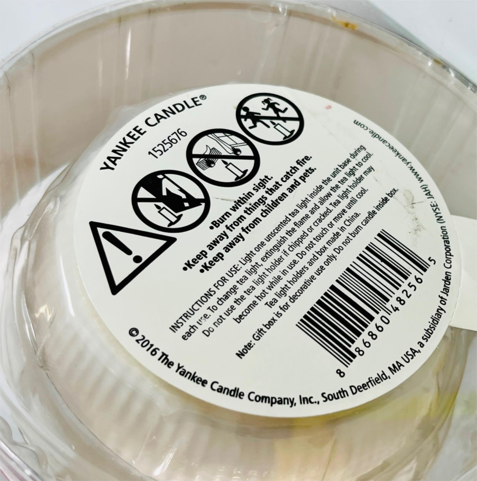 Yankee Candle White Ceramic Christmas Tree Votive Tea Light Candle Holder