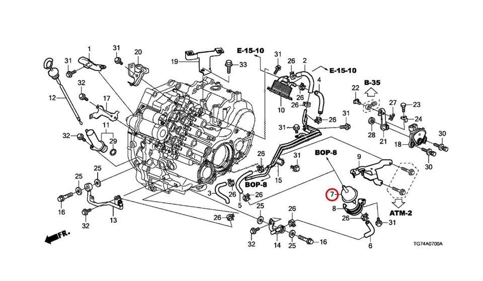 FILTRO ATF TRANSMISIÓN AUTOMÁTICA HONDA ACURA ACUERDO CIVIC ACURA MDX RSX GENUINO Foto 3 de 4