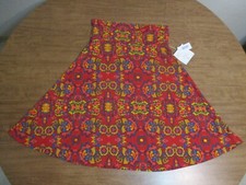 LULAROE AZURE SKIRT MULTI COLOR SKIRT SIZE LARGE