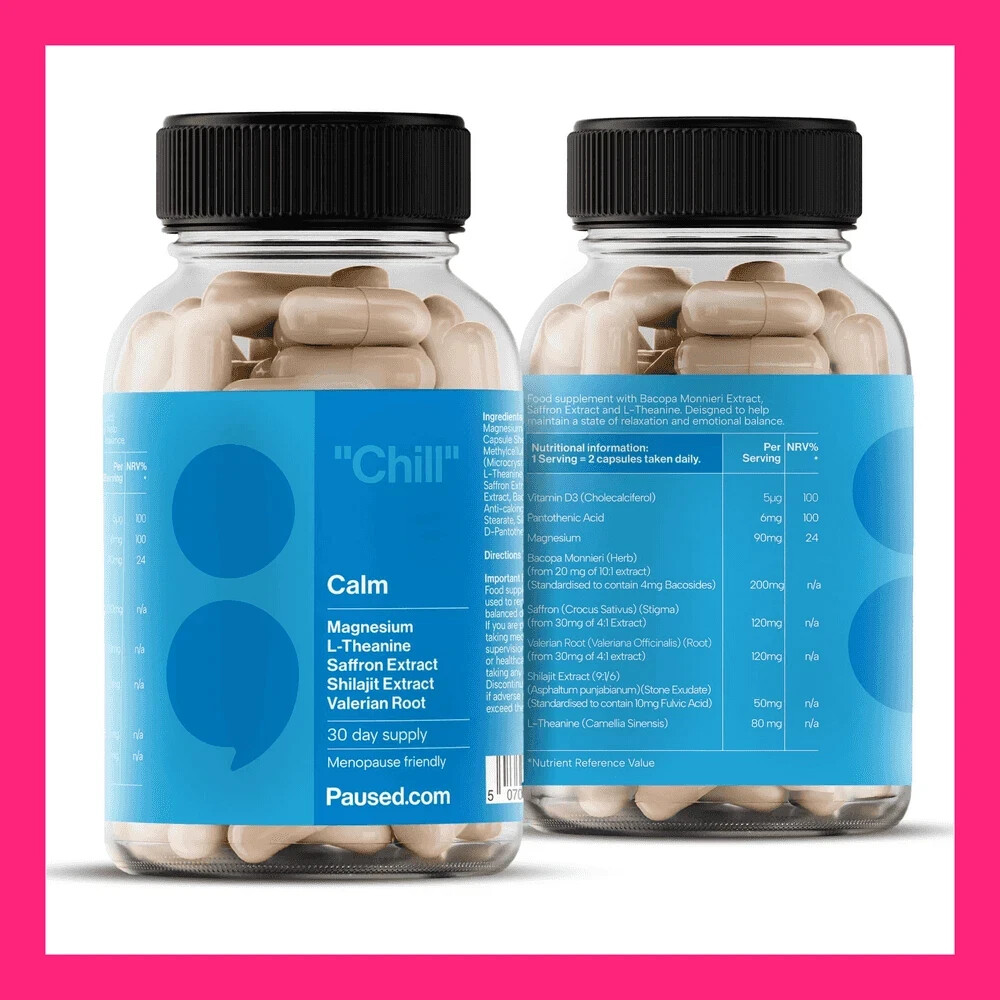 2xPaused Magnesium Glycinate Calm Supplement - 30 Days Supply | Menopause
