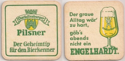 Engelhardt Charlottenburger Pilsner - old beer mat beer felt ''everyday life''