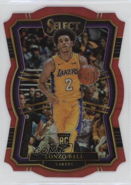 2017 Select Premier Level Red Die-Cut Prizm /135 Lonzo Ball #161 Rookie RC 13n2