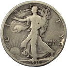 1916-P Walking Liberty Silver Half Dollar 50c Very Good VG/F