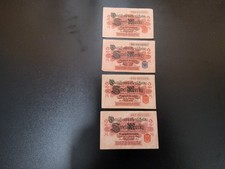 4 Darlehens Kassenscheine Banknoten  Deutsches Reich  Wert  2 DM 