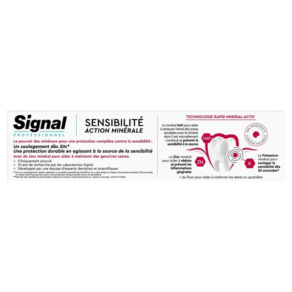 Dentifrice Signal Sensibilité Gencives Menthe 2 x 75 ml - Photo 2/3