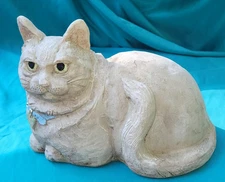 Telle M Stein Laying Down Kitty Cat Figurine Resting The Stone Bunny GA USA 